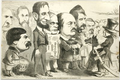 May the Best Man Win! Uncle Sam Reviewing the Army of Candidates, 1864 by Thomas Nast